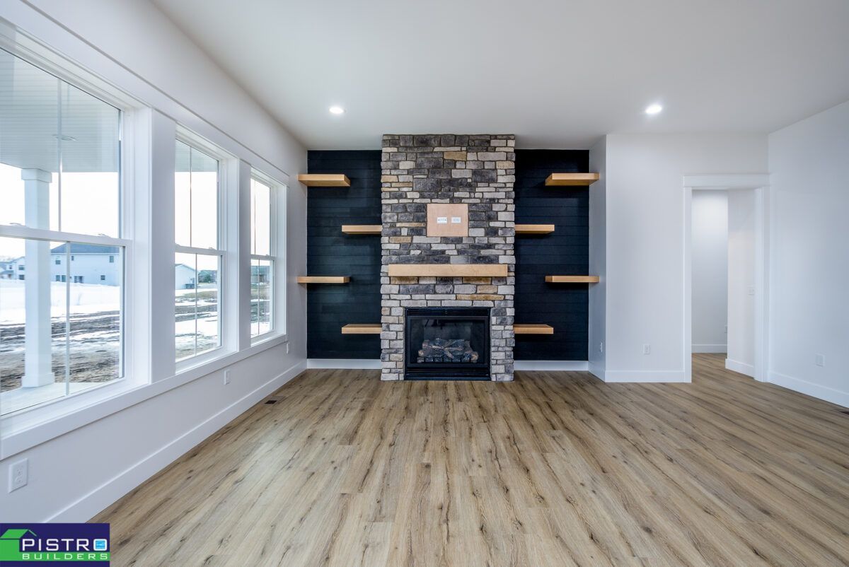 Nice floor and fireplace