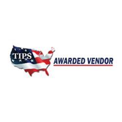 TIPS Awarded Vendor logo: US map with American flag design and 