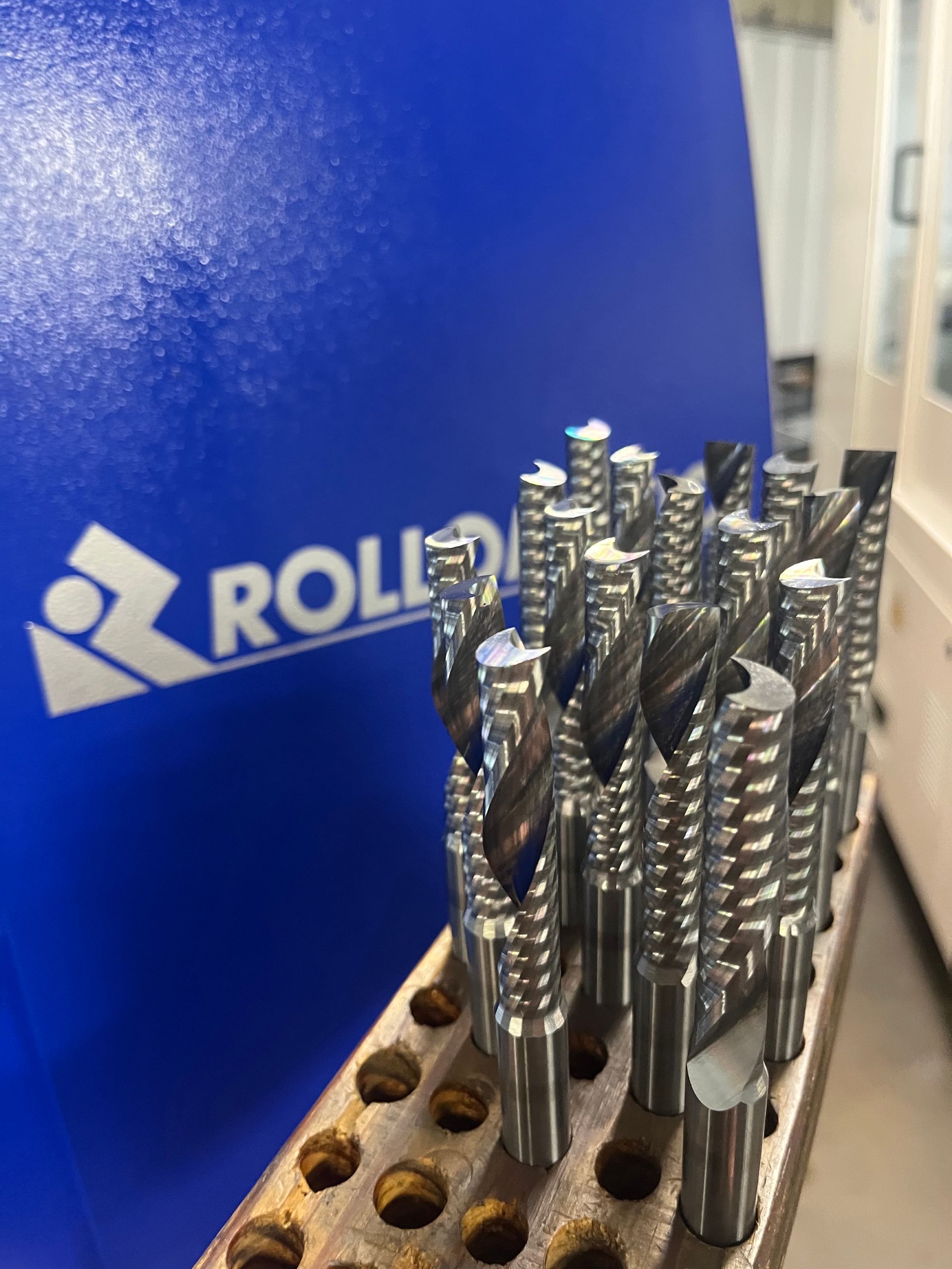 Finished solid carbide cutters at the PLSCT shop in Grass Lake, Michigan