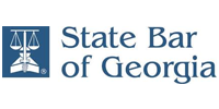 State Bar of Georgia logo with blue scales icon and text