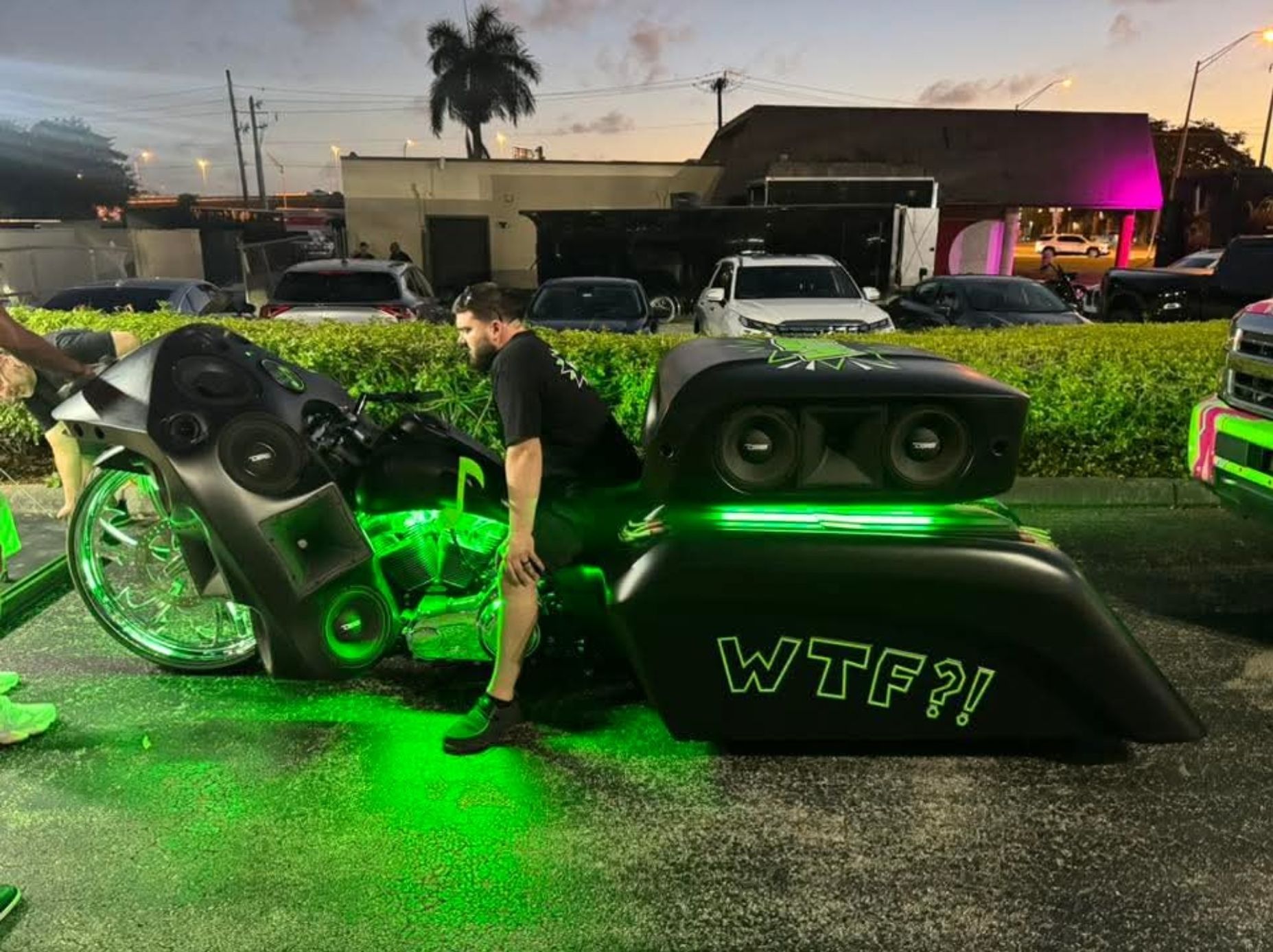 WTF Big Bike with neon lights