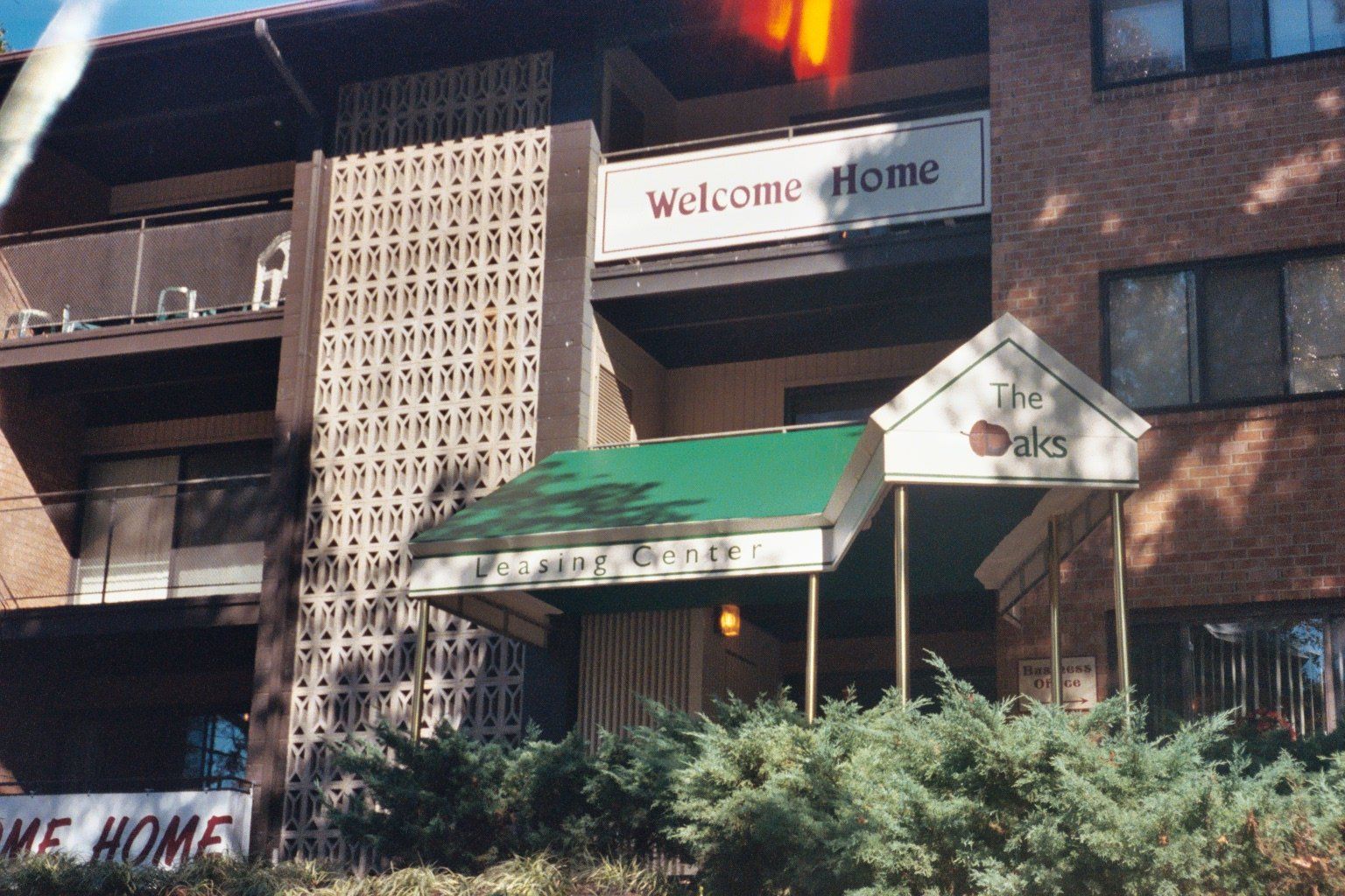 A building with a sign that says welcome home