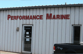 in front of the performance marine store