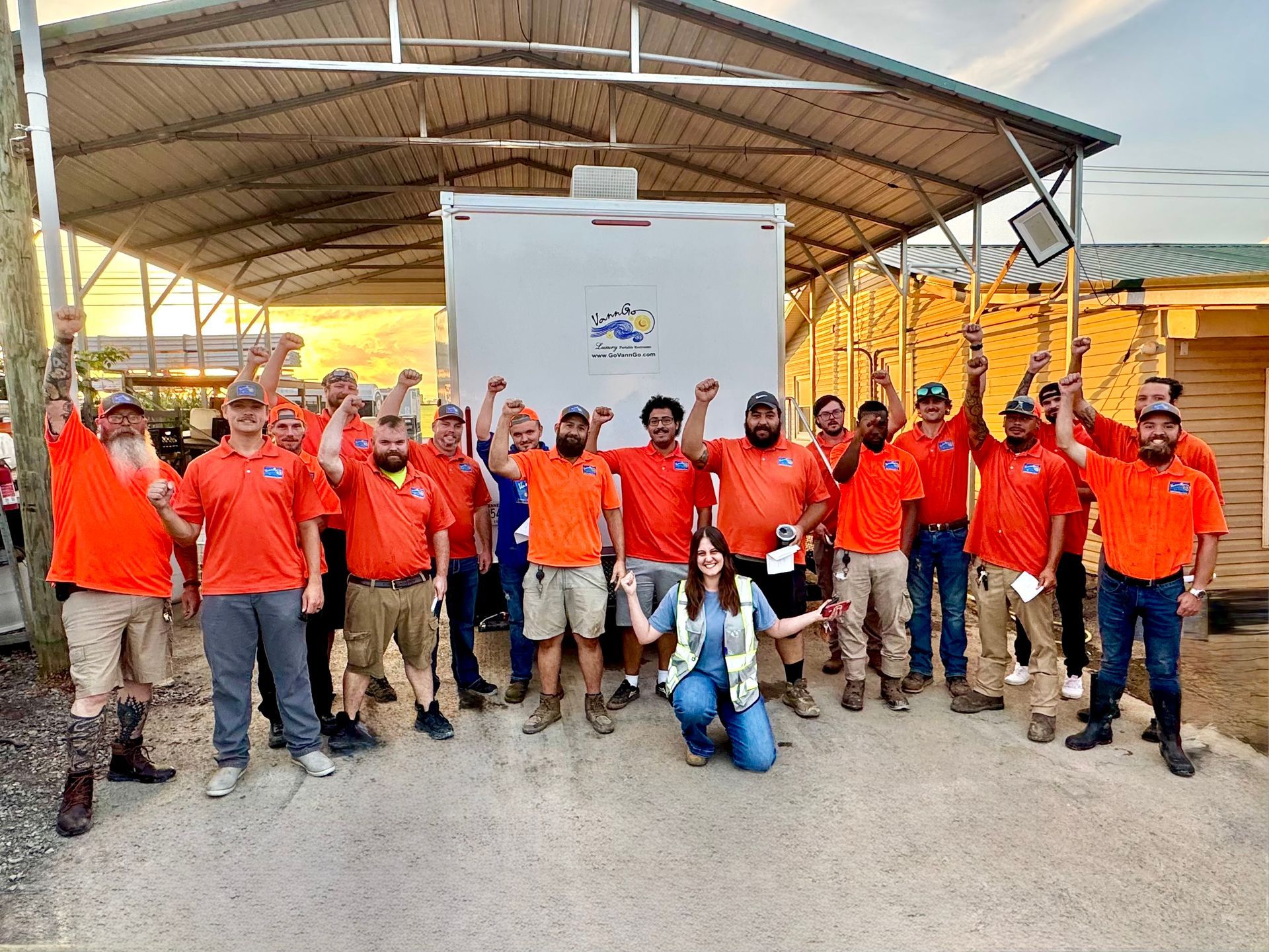 VannGo portable toilets team  showing teamwork