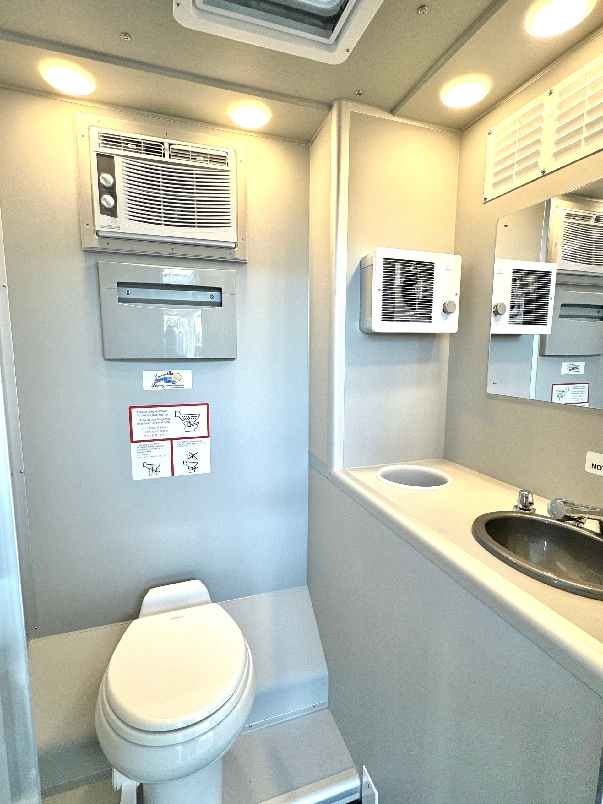 Flushing VIP upscale porta potty. 