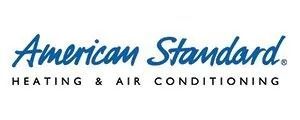 American Standard Heating & Air Conditioning logo in blue script and black text.