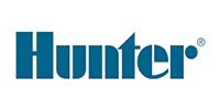 Hunter logo in blue on a white background