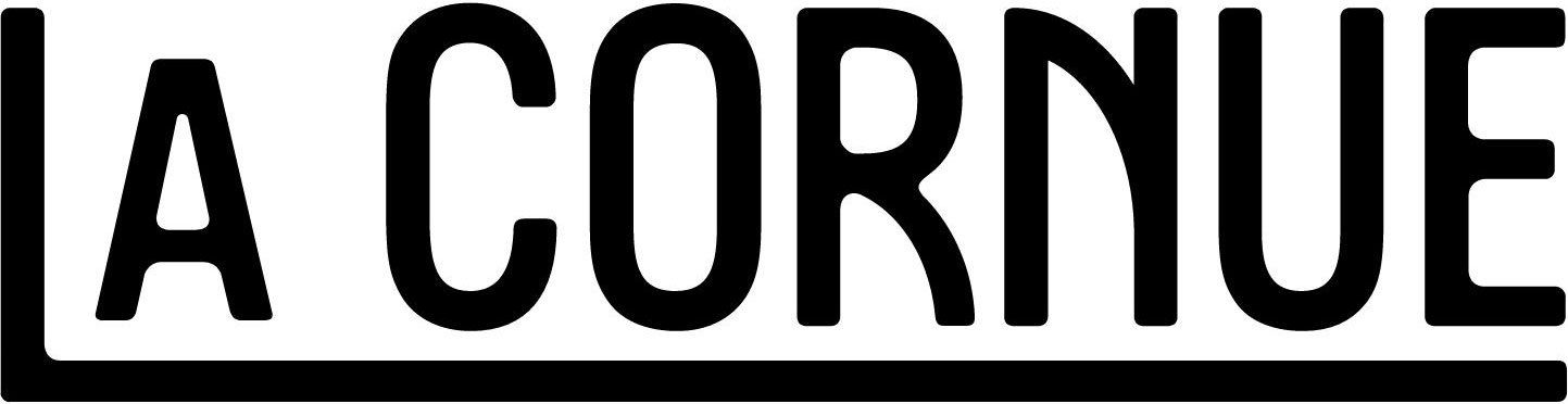 The word cornue is written in black letters on a white background.
