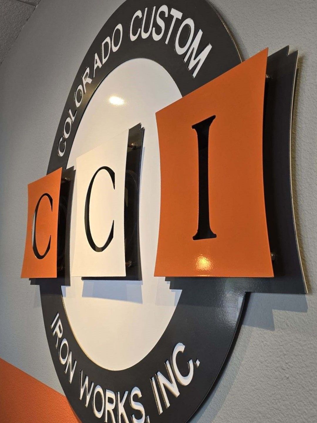 A sign that says iron works inc. on it