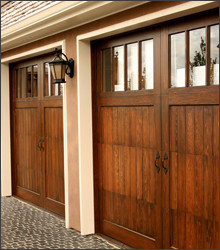 Wood style garage door