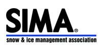 The sima snow and ice management association logo is black and blue.