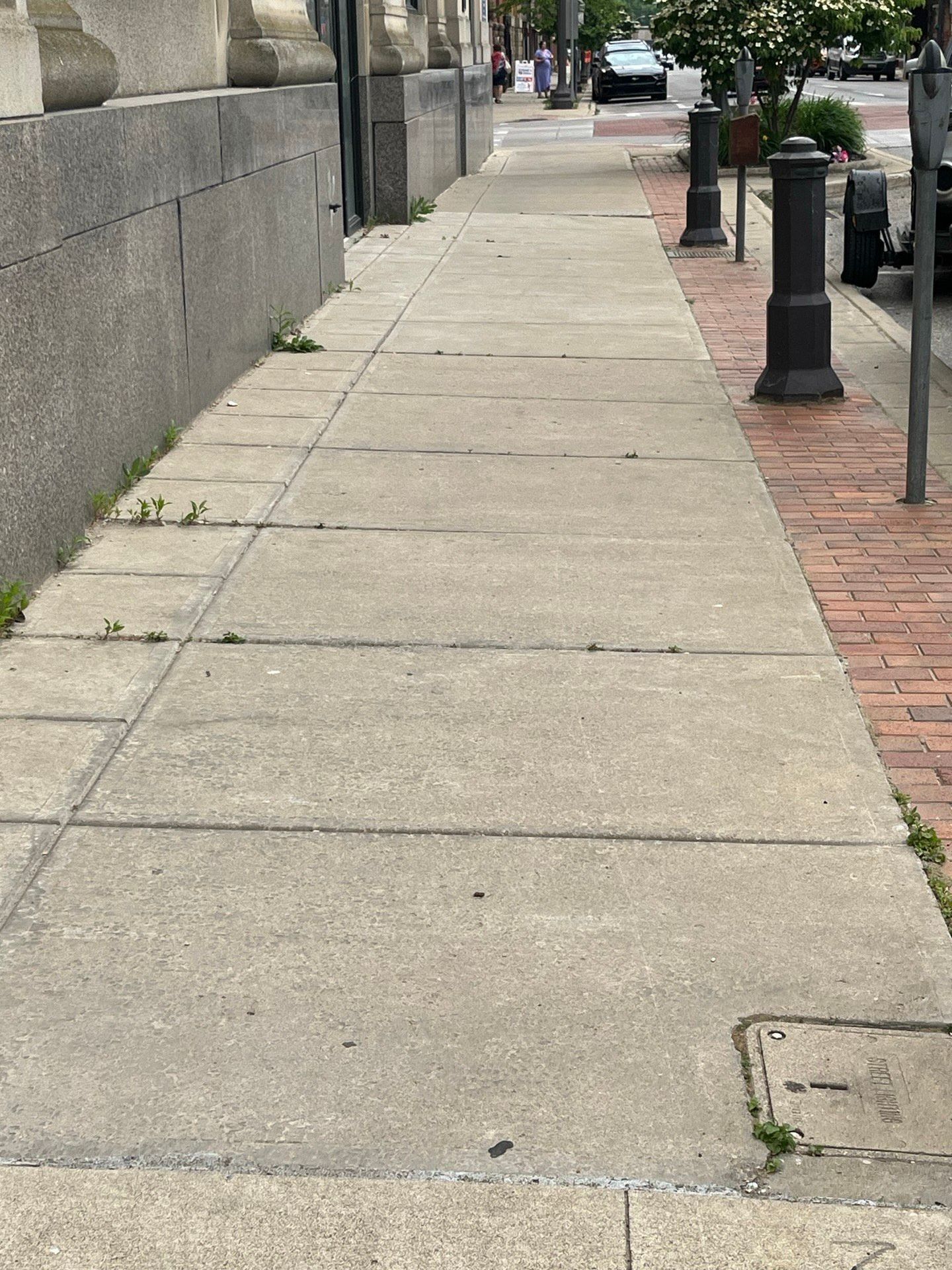 Before sidewalk leveling