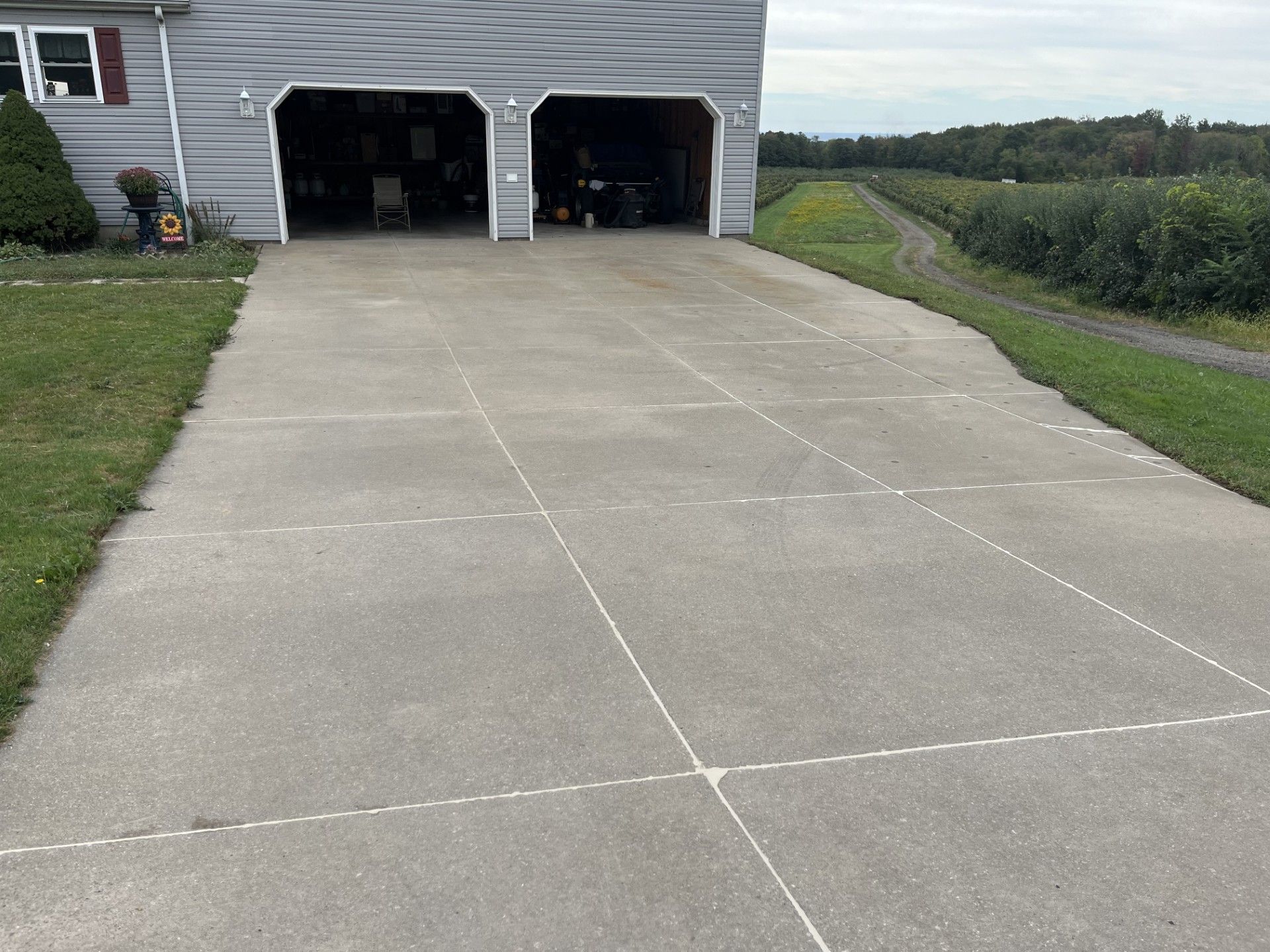 After walkway leveling