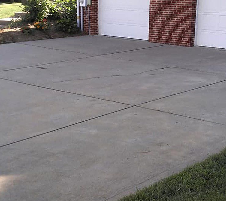 Concrete driveway