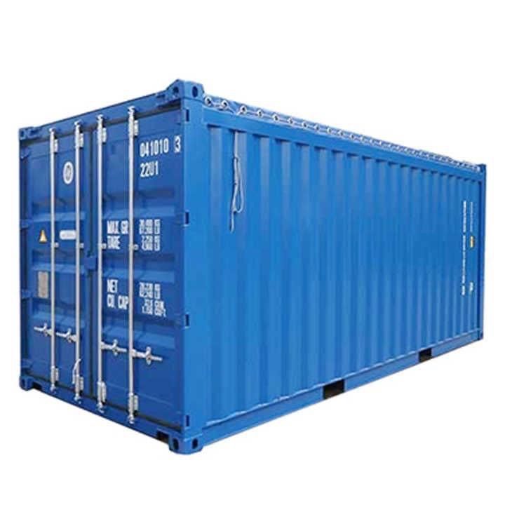 Outside Blue Shipping Container