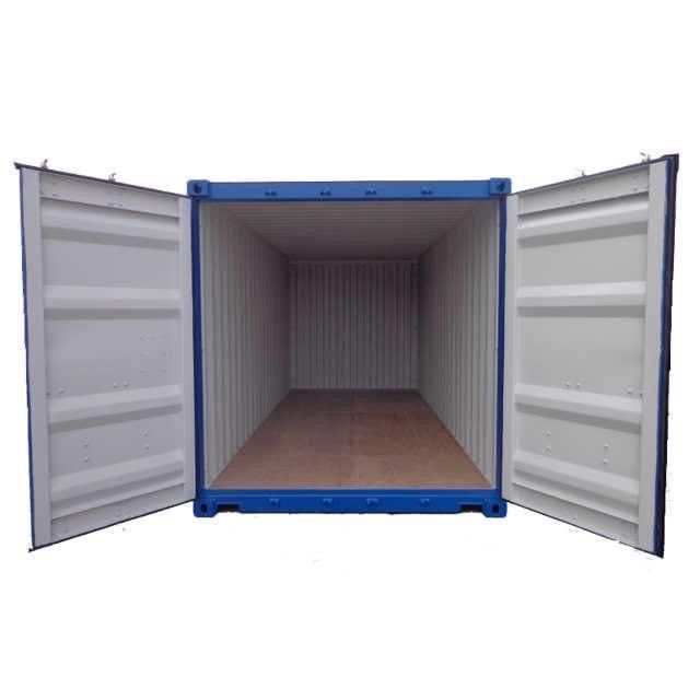 Inside View Blue Shipping Container