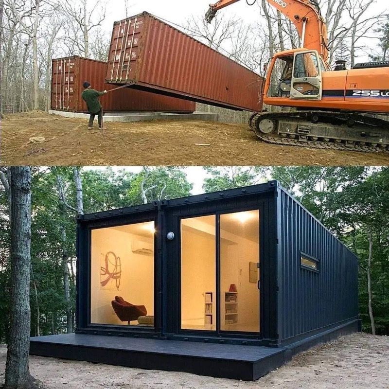 container home before and after