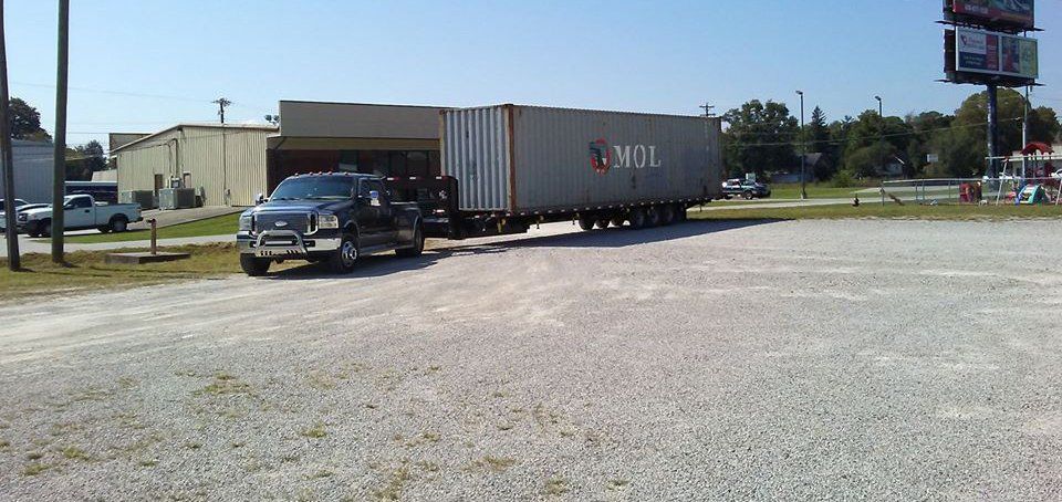 Shipping Container and truck