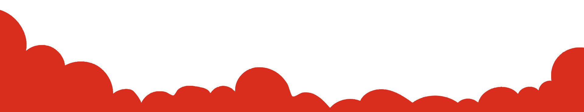 Red stylized cloud border.