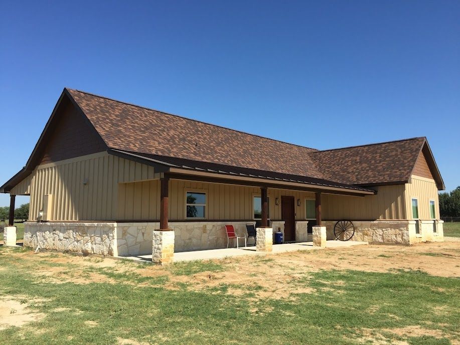 House with cream-colored siding