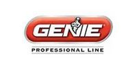 Genie Professional Line logo with red and white text on a red background.
