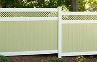 Green vinyl fence