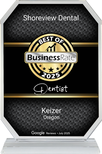 Award plaque for Shoreview Dental,