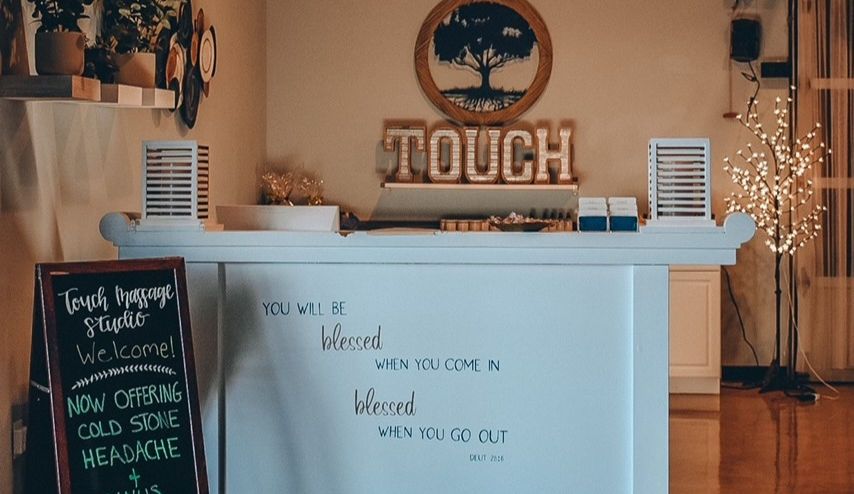 Reception area with a