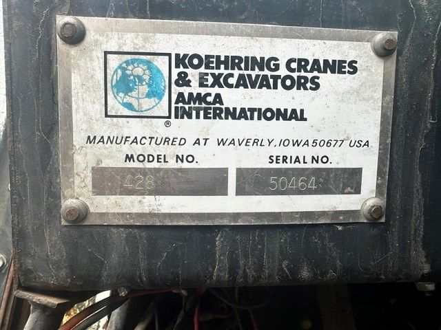 A koehring cranes and excavators amca international label