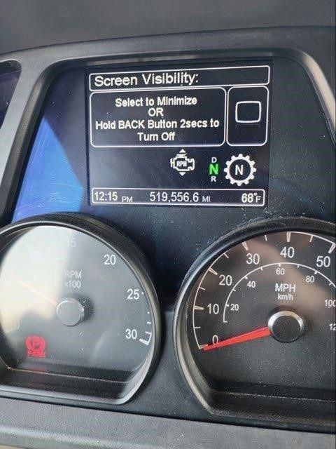 A dashboard with a screen that says screen visibility