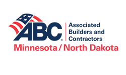 The logo for abc associated builders and contractors minnesota / north dakota