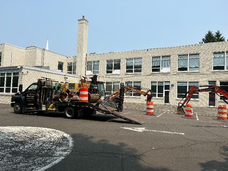 Basketball court before