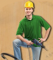 Contractor with power tool