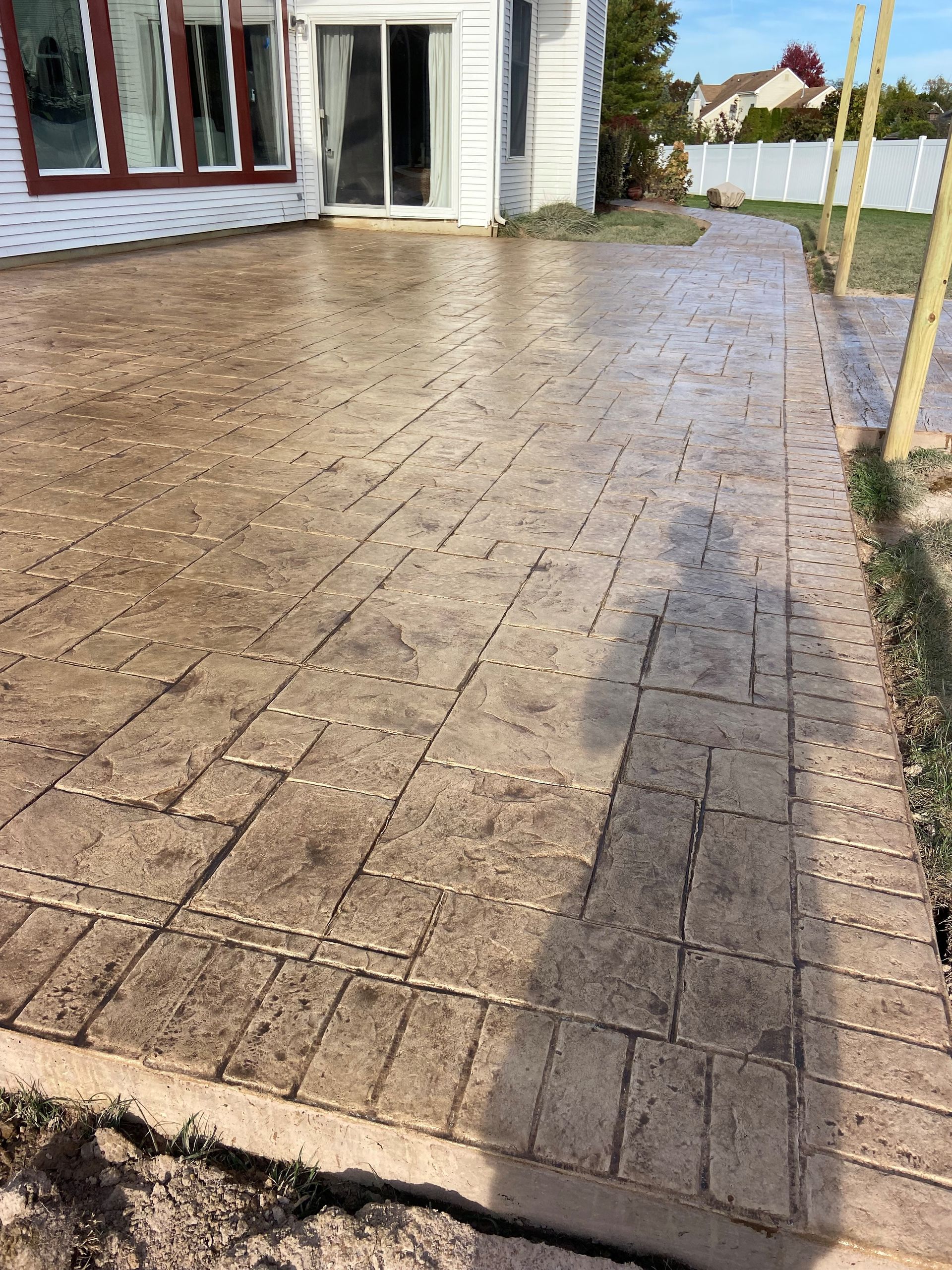 close-up-view-Brown-concrete-Back-patio