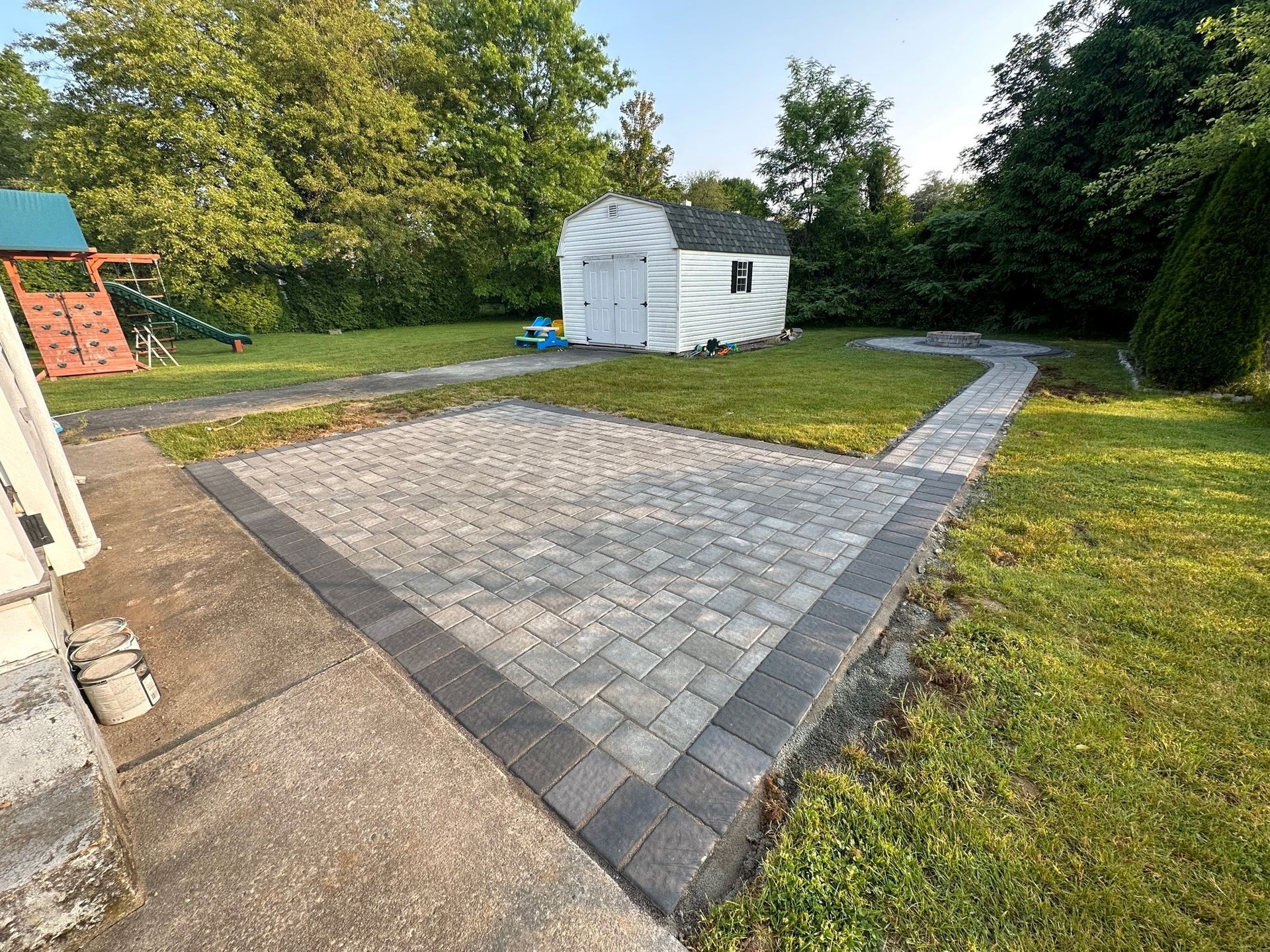 Patio stamped concrete