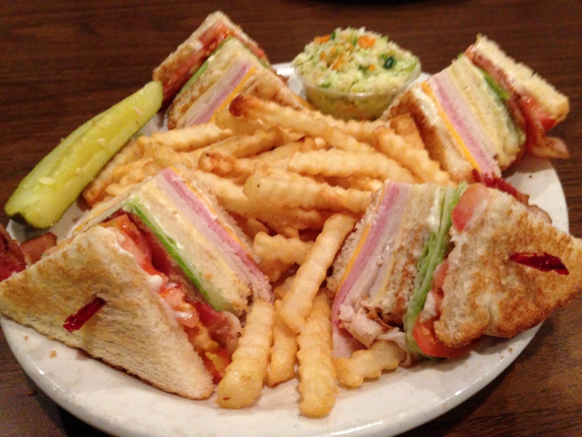 Sandwich and fries