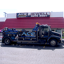 A large tow truck