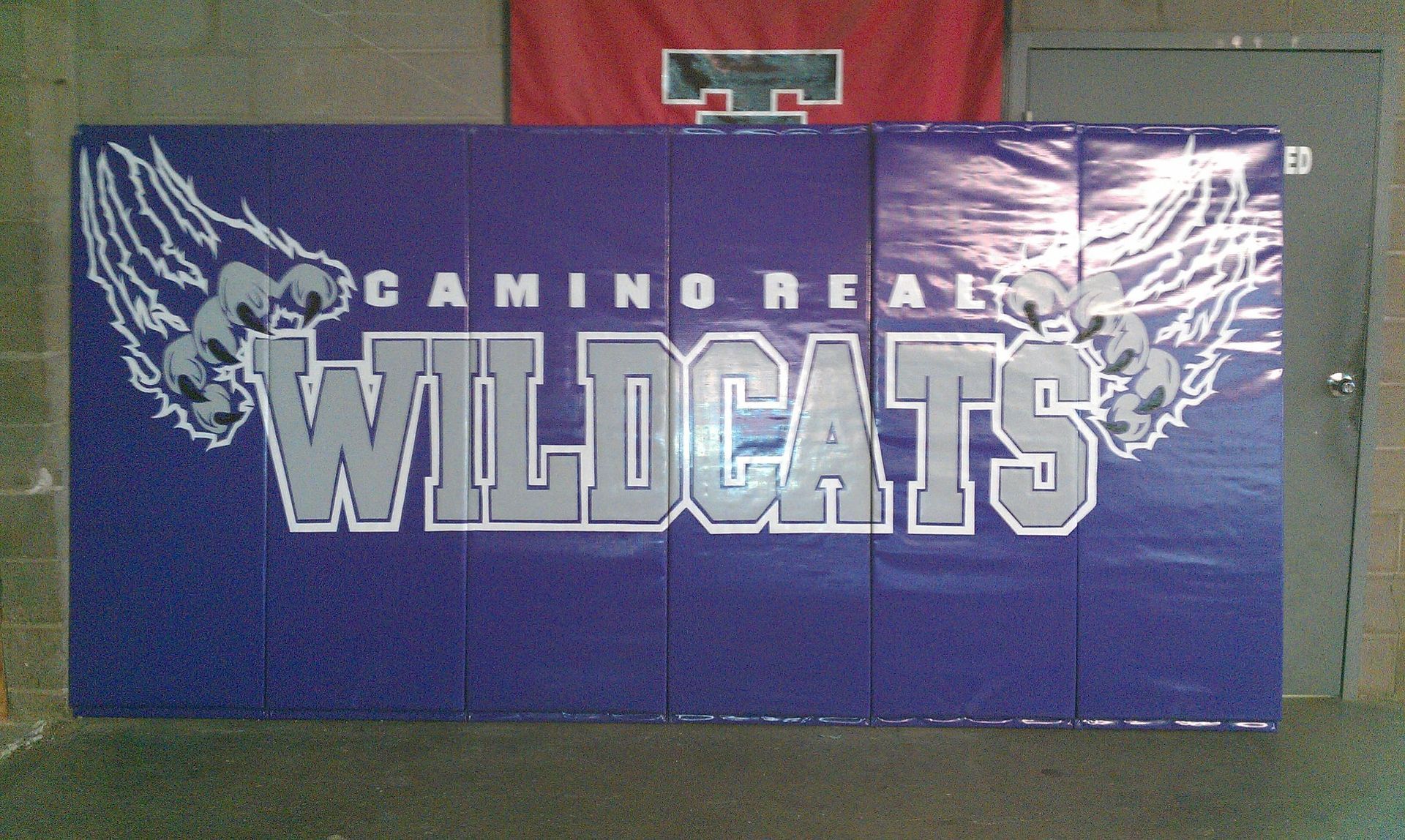 Purple wall padding with 