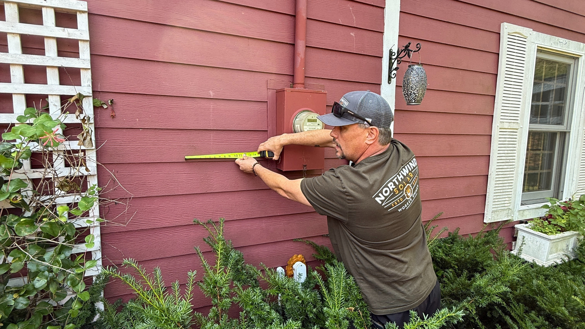 Northwind Solar Design Consultant on a Solar Site Assessment