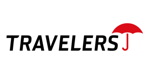 Travelers Insurance logo: Black text 