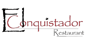 A logo for a restaurant called el conquistador