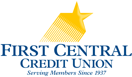 A logo for first central credit union serving members since 1937