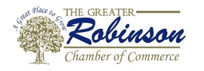 The logo for the greater robinson chamber of commerce