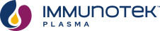 A logo for immunotek plasma is shown on a white background.