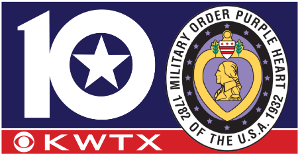 A logo for the military order purple heart of the u.s.a.