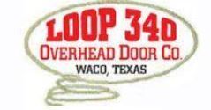 The logo for loop 340 overhead door co. in waco , texas.