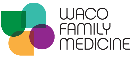The waco family medicine logo is a colorful logo with circles.