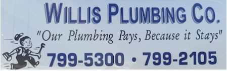 A sign for willis plumbing co. says