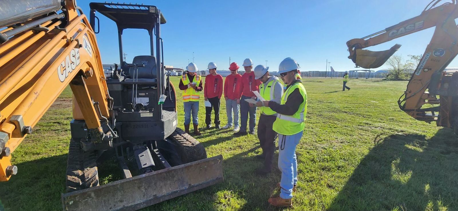 Safety review at a construction site