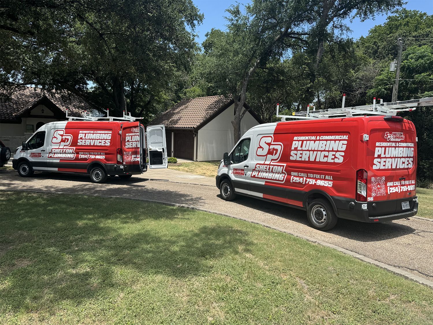 Shelton Team showed up looking sharp with our new brand and prepared to complete a task at one of our customers' homes